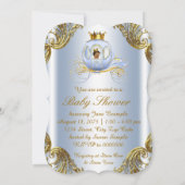 Etnische Prins Koninklijke Koets Prins Baby Shower Kaart (Achterkant)