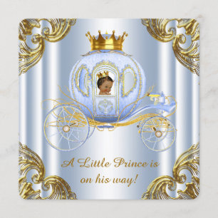 Etnische Prins Koninklijke Koets Prins Baby Shower Kaart