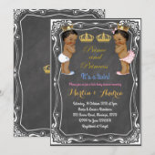 Etnische Prins of Prinses Tweeling Baby Shower Kaart (Voorkant / Achterkant)