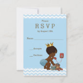 Etnische prins roept gewoon om te zeggen alsjeblie RSVP kaartje (Achterkant)