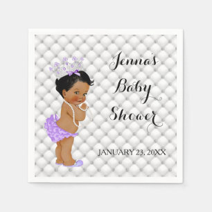Etnische Prinses Baby Meisje Diamanten Lavendel Servetten