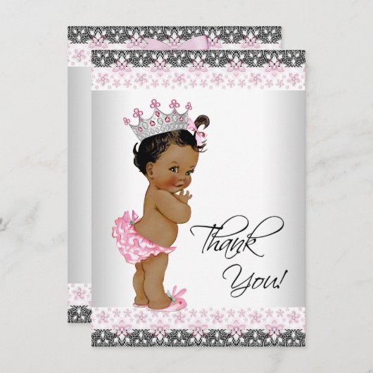 etnische prinses Baby shower dank u Bedankkaart (Voorkant / Achterkant)