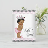 etnische prinses Baby shower dank u Bedankkaart (Staand voorkant)