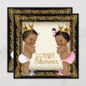 Etnische prinses, Baby shower Kaart (Voorkant / Achterkant)