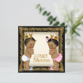 Etnische prinses, Baby shower Kaart (Staand voorkant)