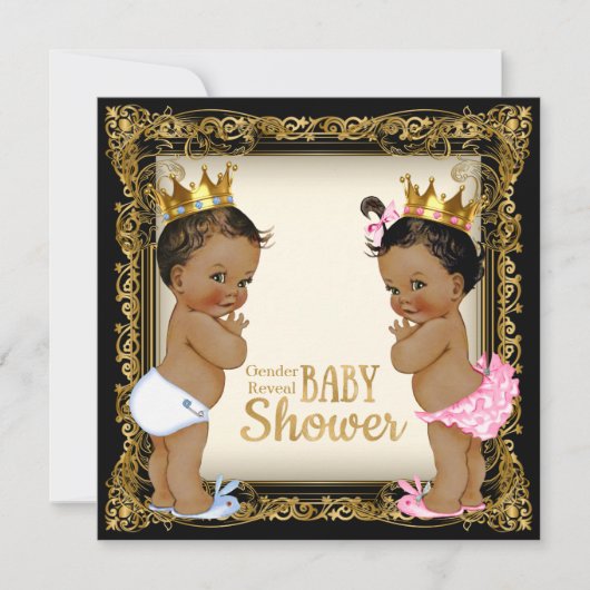 Etnische prinses, Baby shower Kaart (Voorkant)
