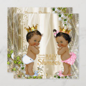 Etnische prinses, Baby shower Kaart (Voorkant / Achterkant)