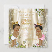 Etnische prinses, Baby shower Kaart (Achterkant)