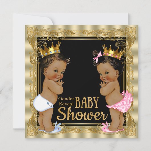 Etnische prinses, Baby shower Kaart (Voorkant)