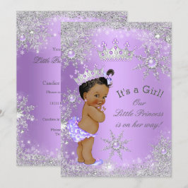 Etnische Prinses Baby Shower Lavendel Wonderland Kaart
