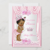 Etnische prinses Baby shower Meisje Roze Zijde Zij Kaart (Voorkant)