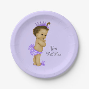 Etnische prinses baby shower papieren bordje