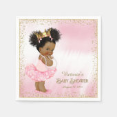 Etnische Prinses Baby shower Papieren servetten (Voorkant)