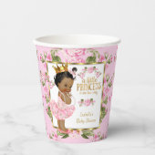 Etnische prinses Baby shower Pink Gold Roos Floral Papieren Bekers (Voorkant)