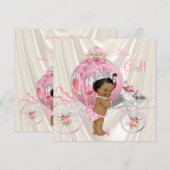 Etnische Prinses Baby shower Roze en Ivoren Parel Kaart (Voorkant / Achterkant)