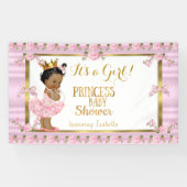 Etnische Prinses Baby shower Roze Goud Tutu Spandoek (Horizontaal)
