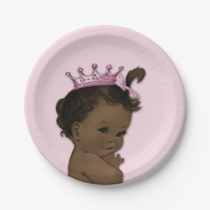  Etnische Prinses Baby shower Roze Papieren Bordje