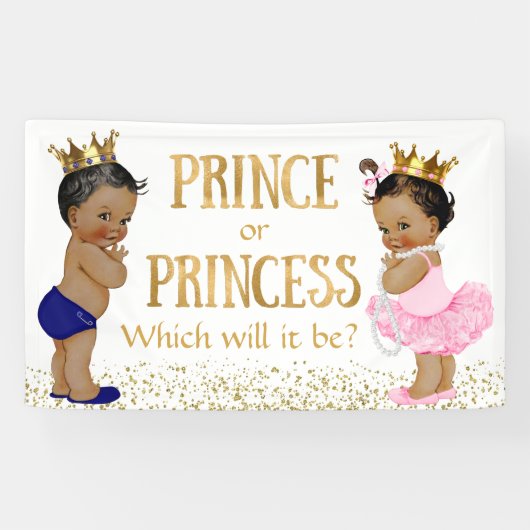 Etnische prinses, Baby shower Spandoek (Horizontaal)