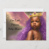 Etnische prinses Baby shower vlinder paars 2 Kaart (Voorkant)