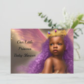 Etnische prinses Baby shower vlinder paars 2 Kaart (Staand voorkant)