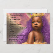 Etnische prinses Baby shower vlinder paars 2 Kaart (Achterkant)