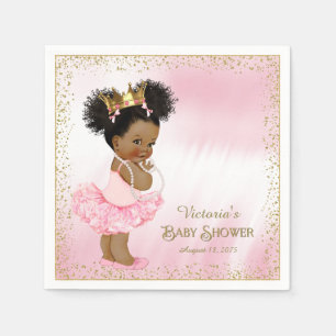 Etnische prinses babyshower papieren servetten