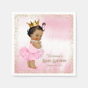 Etnische prinses babyshower papieren servetten