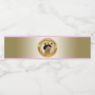 Etnische Prinses Babyshower Waterfleslabels Waterfles Etiket
