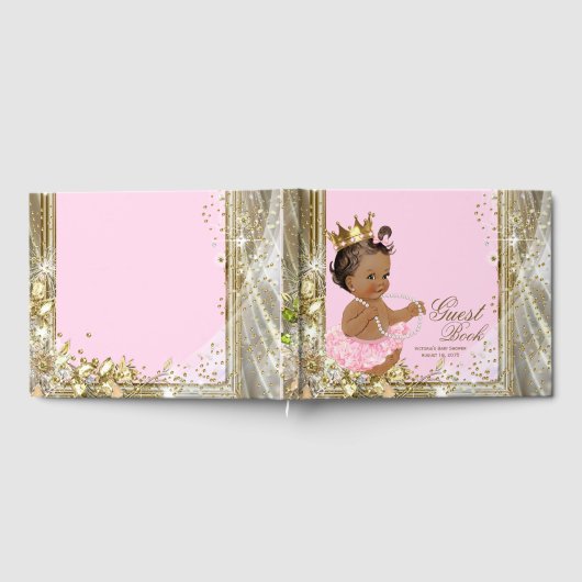 Etnische Prinses Ballerina Baby shower gastenboek (Volledig)