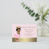 Etnische Prinses Ballerina Luier Raffle Ticket Informatiekaartje (Staand voorkant)