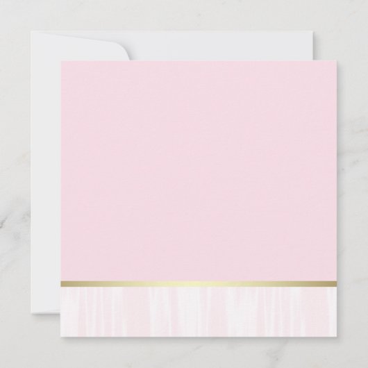 Etnische Prinses Ballerina Roze Goud Baby shower Kaart (Achterkant)