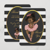 Etnische prinses Ballerina Stripes bedankt (Voorkant / Achterkant)