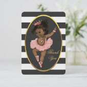 Etnische prinses Ballerina Stripes bedankt (Staand voorkant)