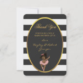 Etnische prinses Ballerina Stripes bedankt (Achterkant)