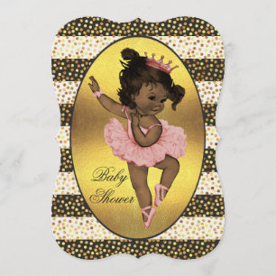 Etnische Prinses Ballerina Stripes Stippen Baby sh Kaart