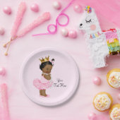 Etnische Prinses Ballerina Tutu Pearls Baby shower Papieren Bordje (Feest)