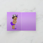 Etnische prinses Dank u Baby shower Paarse Bedankkaart (Binnen)