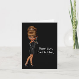 Etnische Prinses Diva Dank Je Wel Bedankkaart