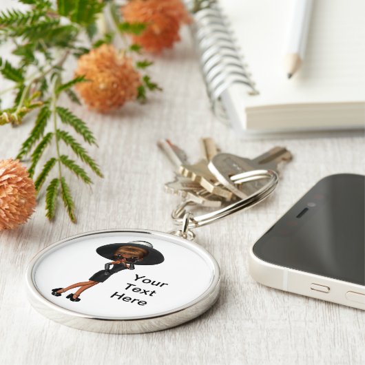 Etnische Prinses Diva Sleutelhanger (Zijkant)