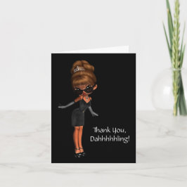 Etnische Prinses Diva Vrouws Dank Je Bedankkaart