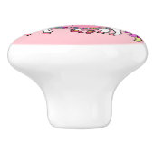 Etnische prinses en Unicorn Keramische Knop (Zijkant)