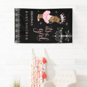 Etnische prinses Het is een meisje Baby shower ban Spandoek (Insitu)