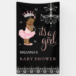 Etnische prinses Het is een meisje Baby shower ban Spandoek