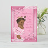 Etnische prinses in het Baby shower Tutu Faux Lace Kaart (Staand voorkant)