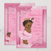 Etnische prinses in het Baby shower Tutu Faux Lace Kaart (Voorkant / Achterkant)