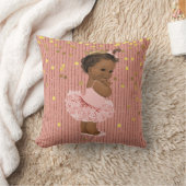 Etnische prinses in Tutu Faux Gold Confetti Glitte Kussen (Deken)