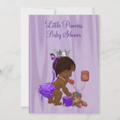 Etnische prinses Lila Baby shower Kaart (Voorkant)