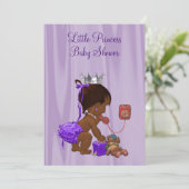 Etnische prinses Lila Baby shower Kaart (Staand voorkant)