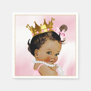 Etnische prinses meisje Baby shower papier servet