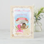 Etnische prinses Mermaid Name op Clam Shell Kaart (Staand voorkant)